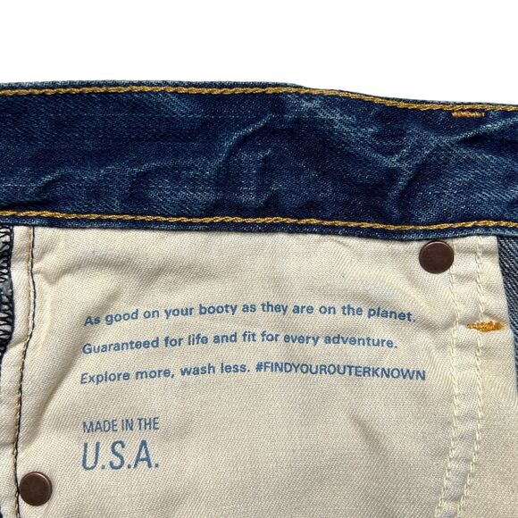 Outerknown S.E.A. Fillmore Boyfriend Denim Jeans 30 Blue Distressed New - Picture 12 of 16